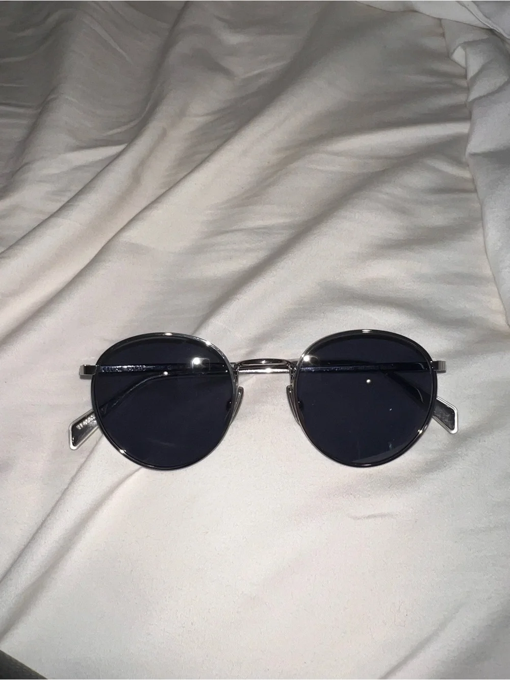 Celine Gold Frame Round Sunglasses with Gray Lenses
